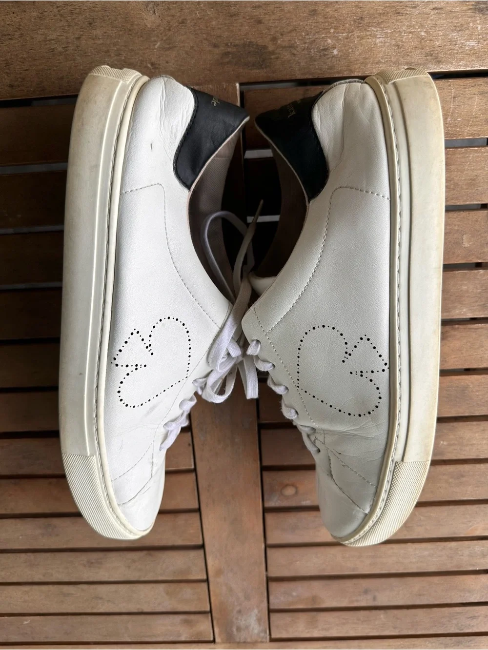 kate spade White Low-Top Leather Sneakers